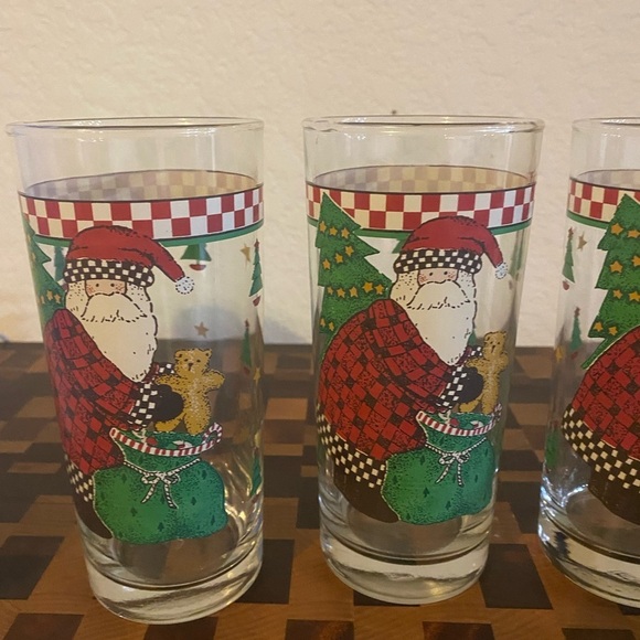 Vintage Debbie Mumm Set Of 3 Magic of Santa Christmas Festive Holiday Tumblers - Picture 4 of 11